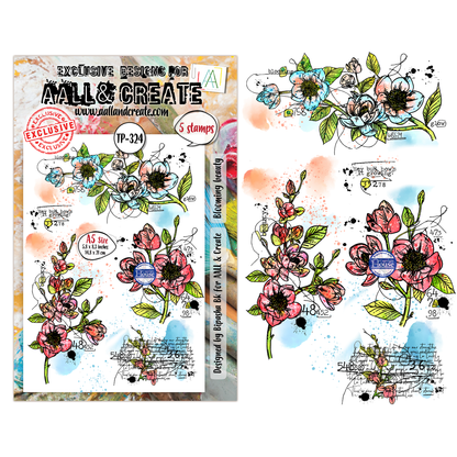 TP-324 - A5 Clear Stamp Set - Blooming Beauty