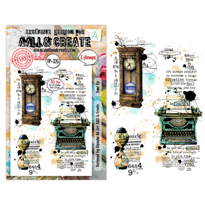 TP-325 - A5 Clear Stamp Set - Time Up