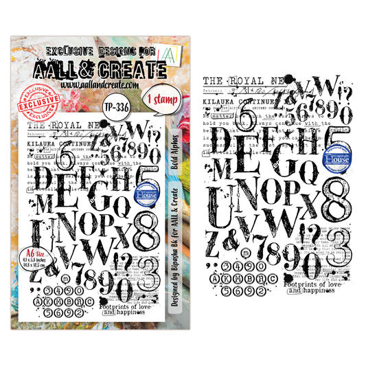 TP-336 - A6 Clear Stamp Set - Bold Alphas