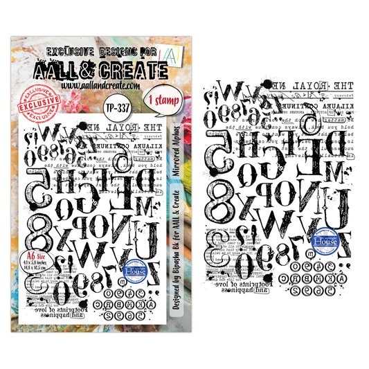 TP-337 - A6 Clear Stamp Set - Mirrored Alphas