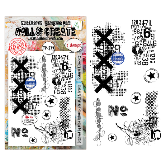 TP-372 - A6 Clear Stamp Set - Textural Elements