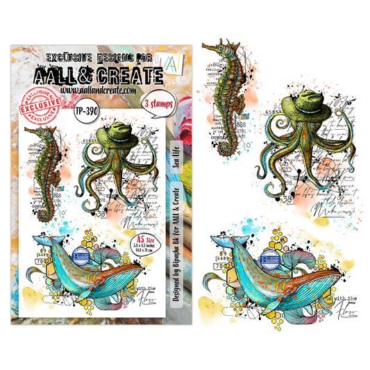 TP-390 - A5 Clear Stamp Set - Sea Life