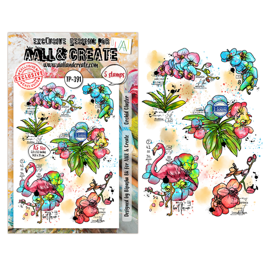 TP-391 - A5 Clear Stamp Set - Orchid Cluster