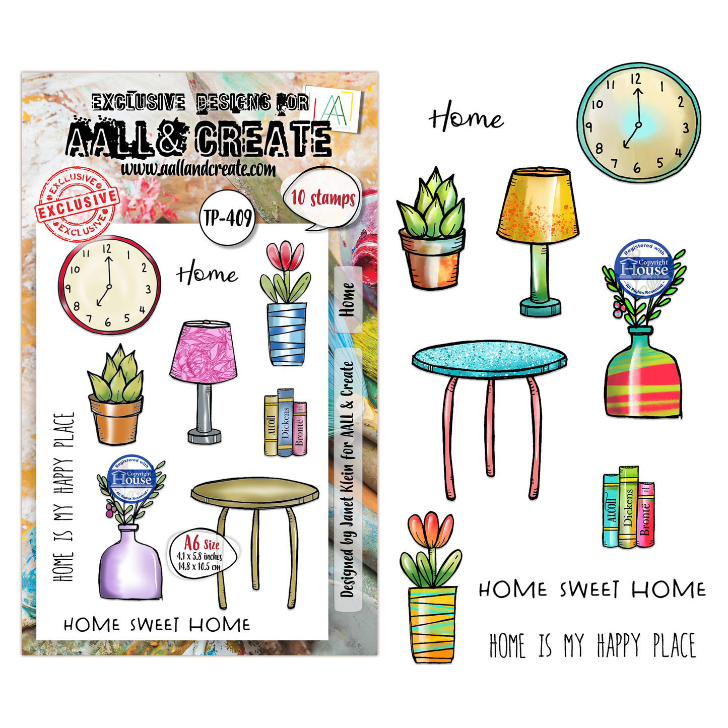 TP-409 - A6 Clear Stamp Set - Home