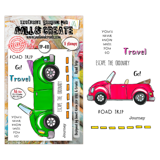 TP-411 - A6 Clear Stamp Set - Road Trip