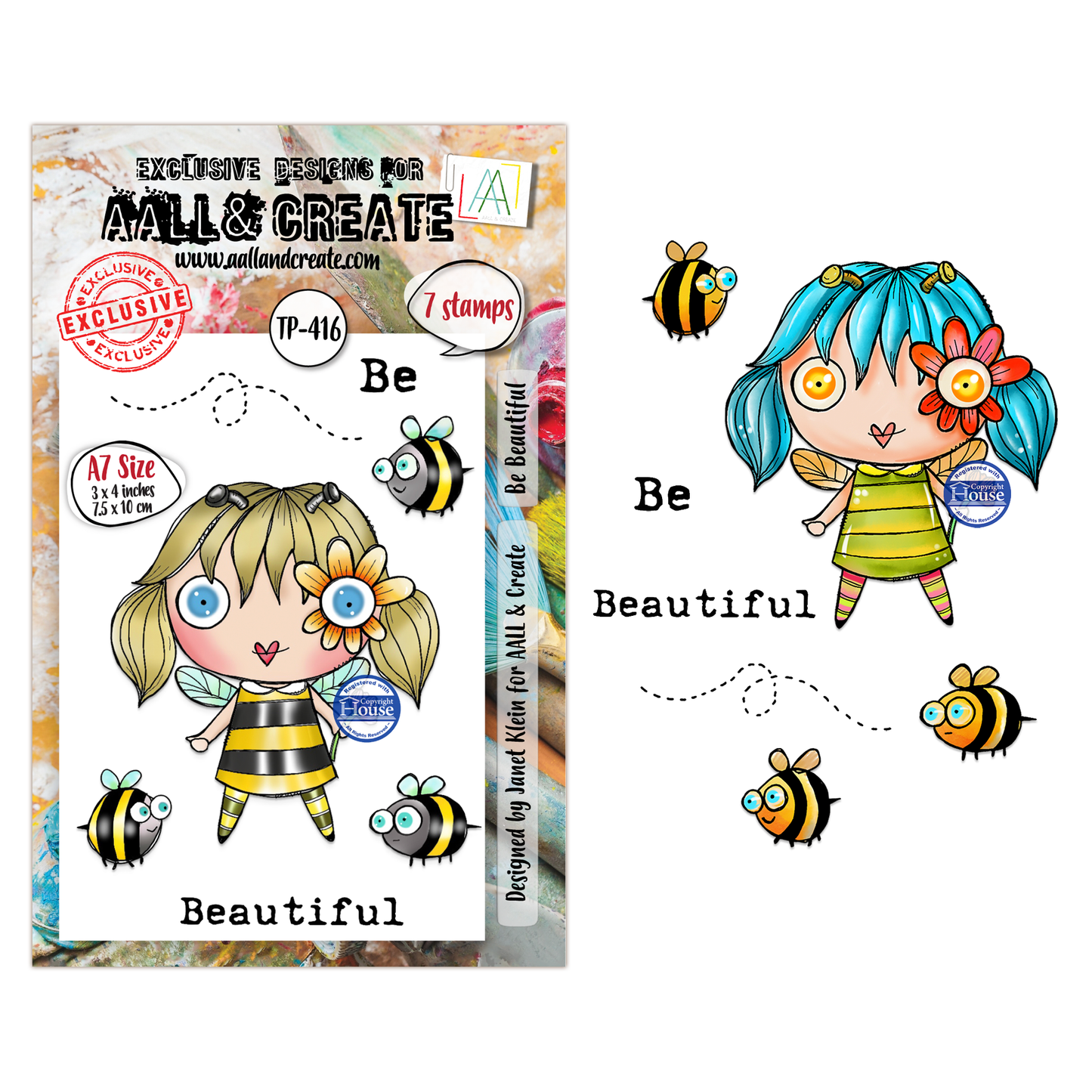 TP-416 - A7 Clear Stamp Set - Be Beautiful