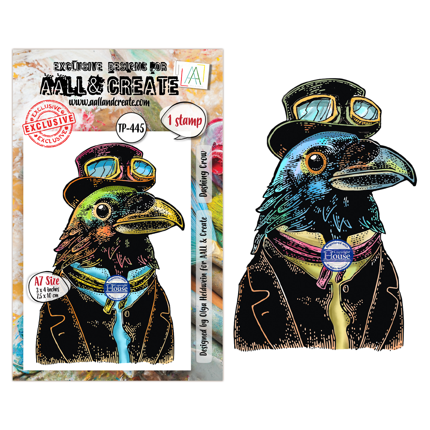 TP-445 - A7 Clear Stamp Set - Dashing Crow