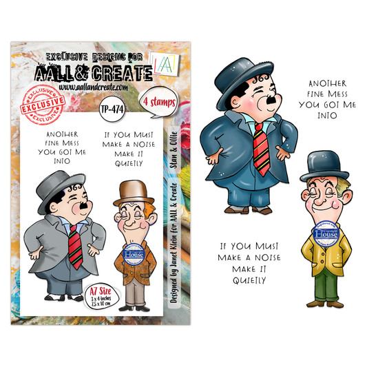 TP-474 - A7 Clear Stamp Set - Stan & Ollie