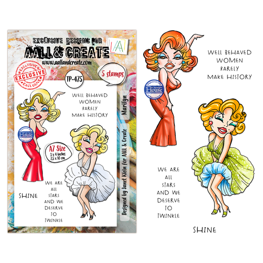 TP-475 - A7 Clear Stamp Set - Marilyn