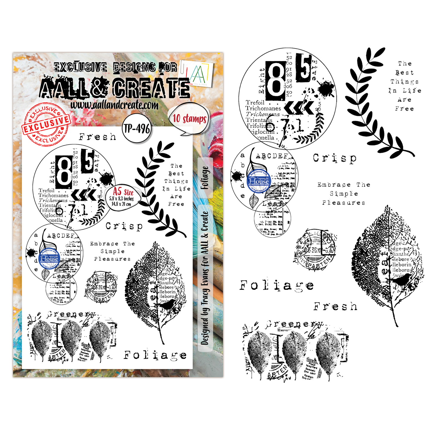 TP-496 - A5 Clear Stamp Set - Foliage