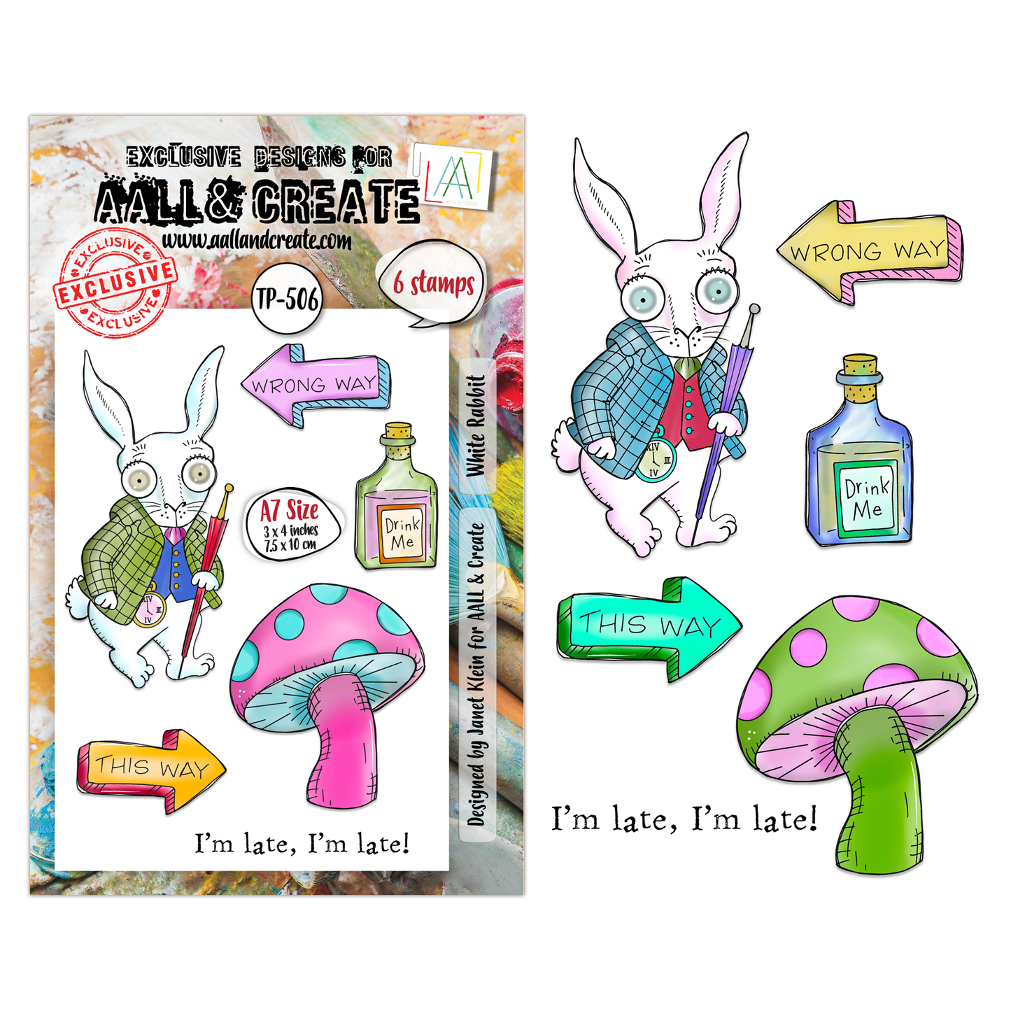 TP-506 - A7 Clear Stamp Set - White Rabbit