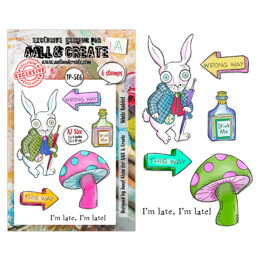 TP-506 - A7 Clear Stamp Set - White Rabbit