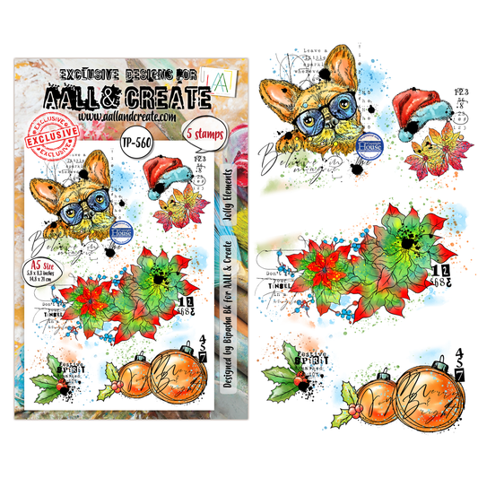 TP-560 - A5 Clear Stamp Set - Jolly Elements
