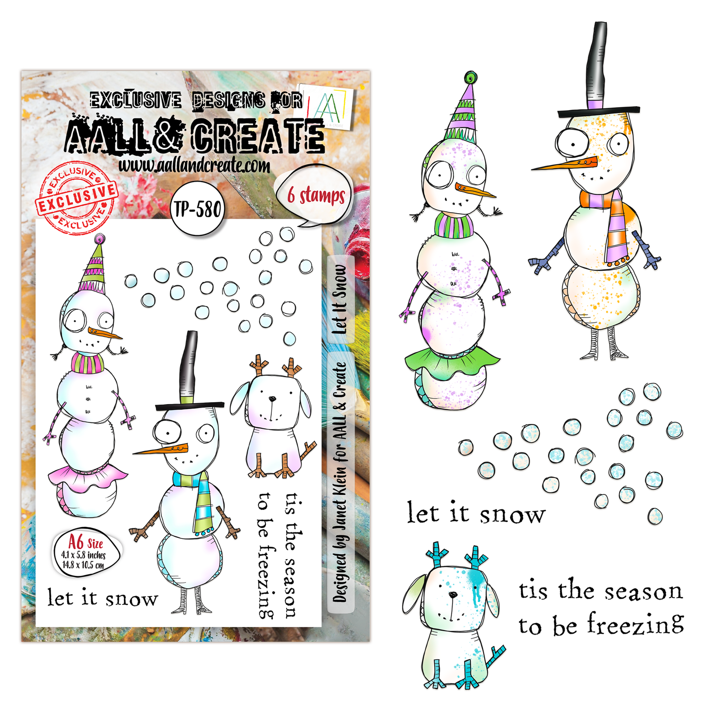 TP-580 - A6 Clear Stamp Set - Let It Snow