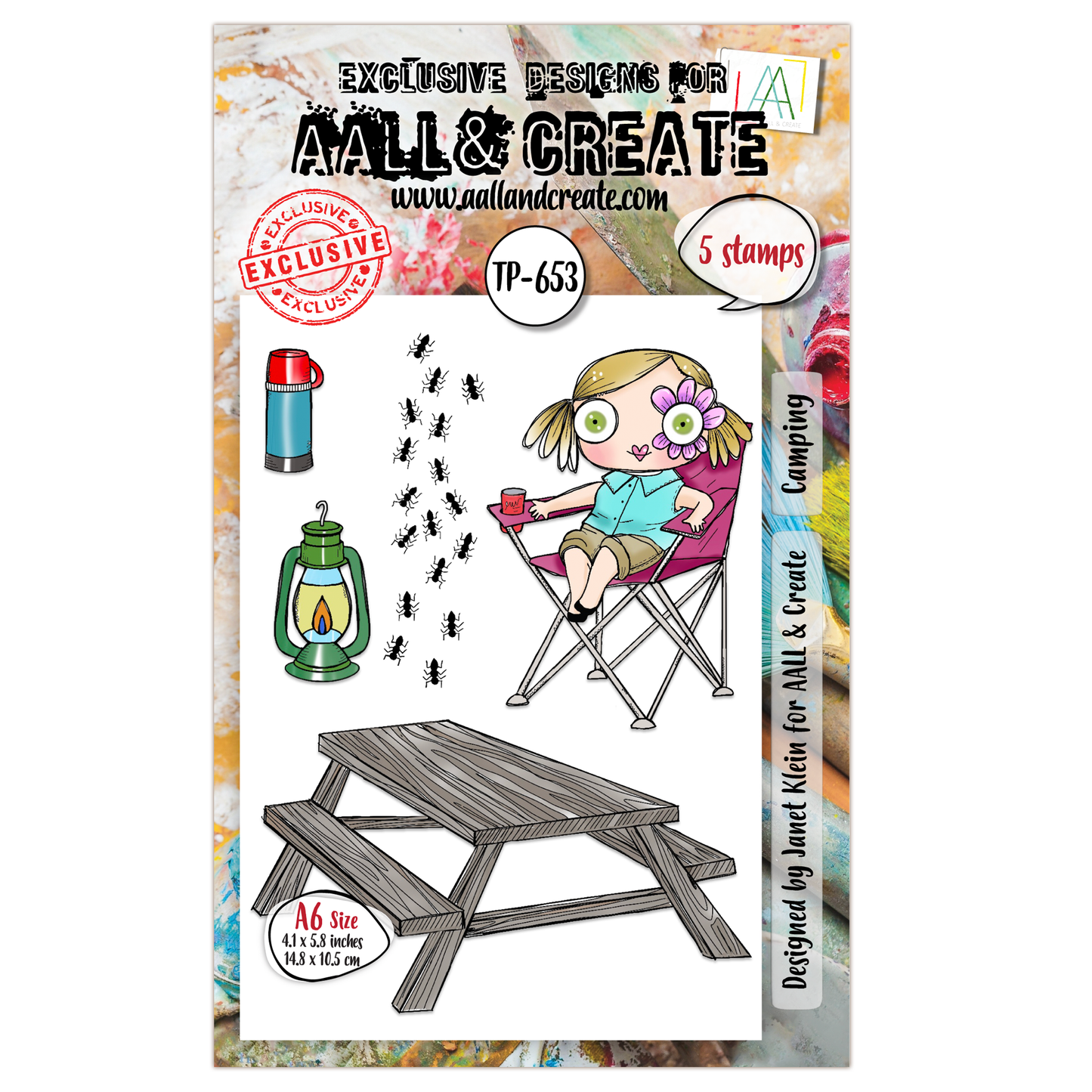 TP-653 - A6 Clear Stamp Set - Camping