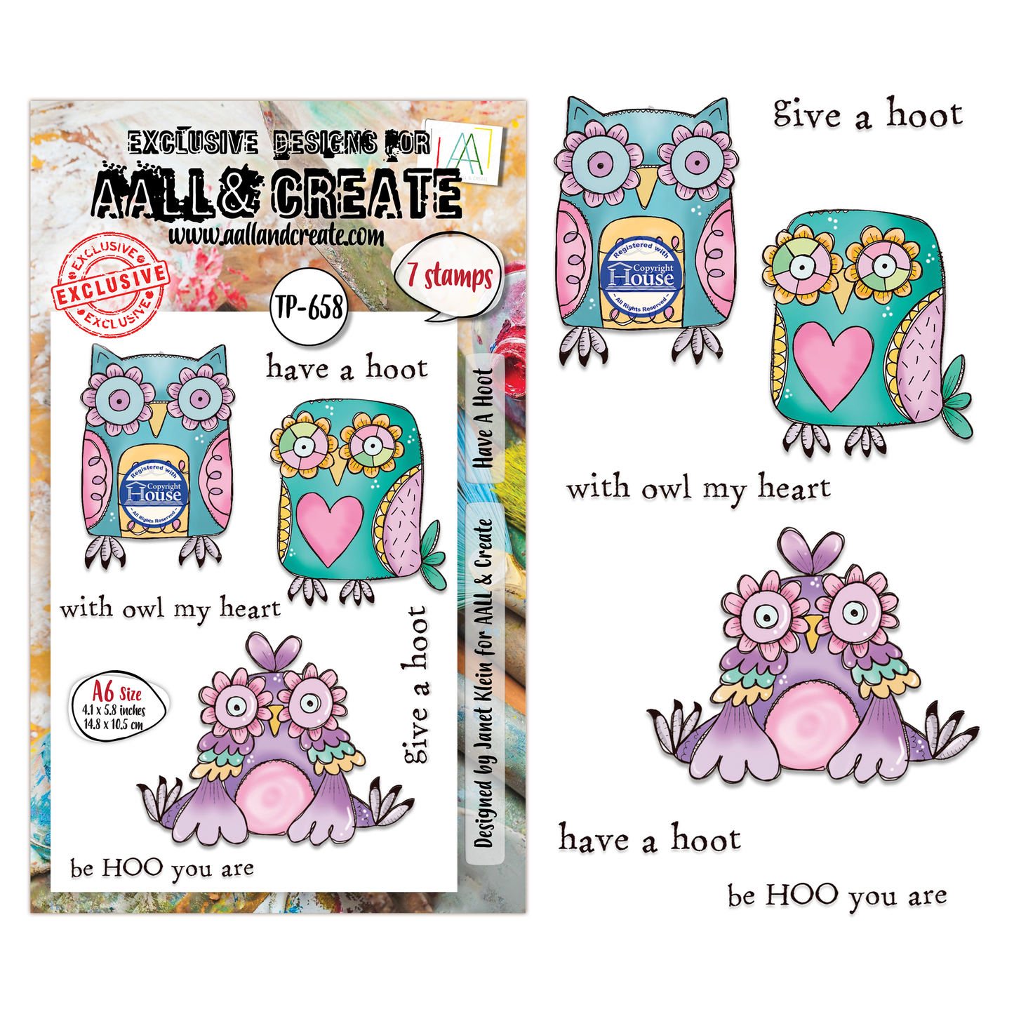 TP-658 - A6 Clear Stamp Set - Have A Hoot