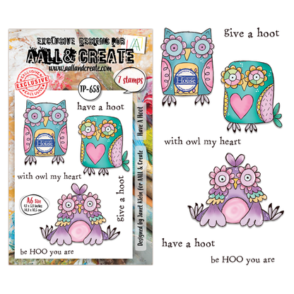 TP-658 - A6 Clear Stamp Set - Have A Hoot