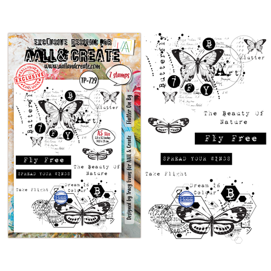 TP-729 - A5 Clear Stamp Set - Spread Your Wings
