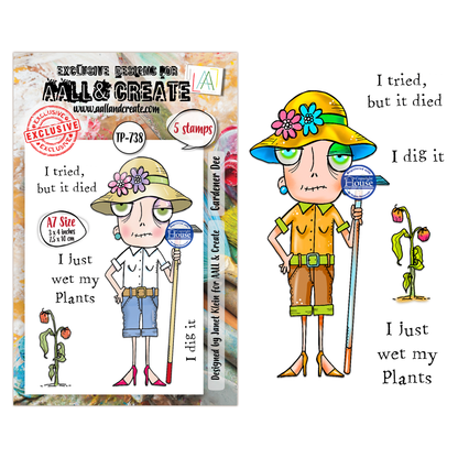 TP-738 - A7 Clear Stamp Set - Gardener Dee
