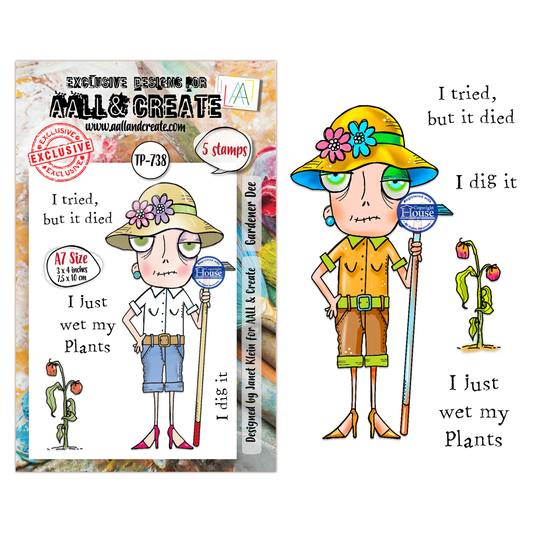 TP-738 - A7 Clear Stamp Set - Gardener Dee