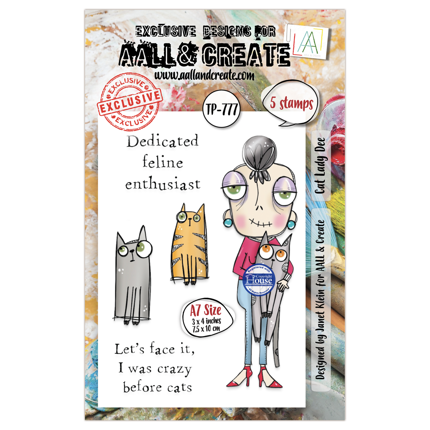 TP-777 - A7 Clear Stamp Set - Cat Lady Dee