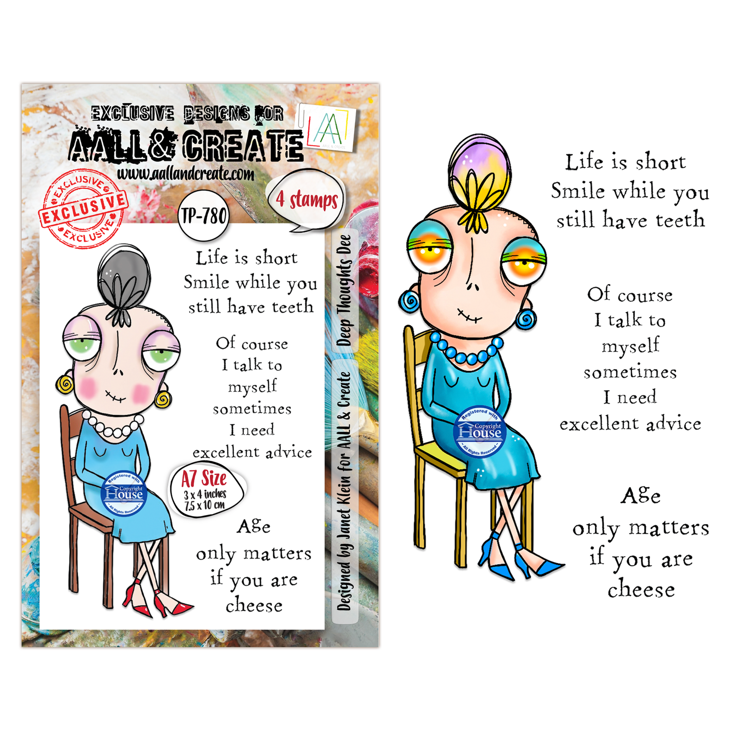 TP-780 - A7 Clear Stamp Set - Deep Thoughts Dee