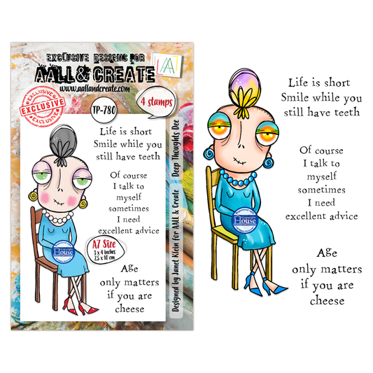 TP-780 - A7 Clear Stamp Set - Deep Thoughts Dee