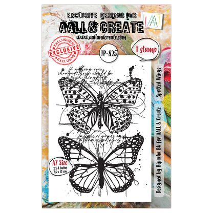 TP-825 - A7 Clear Stamp Set - Spotted Wings
