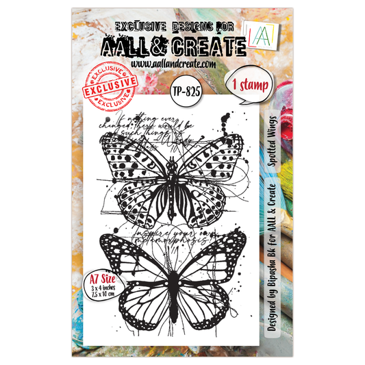 TP-825 - A7 Clear Stamp Set - Spotted Wings