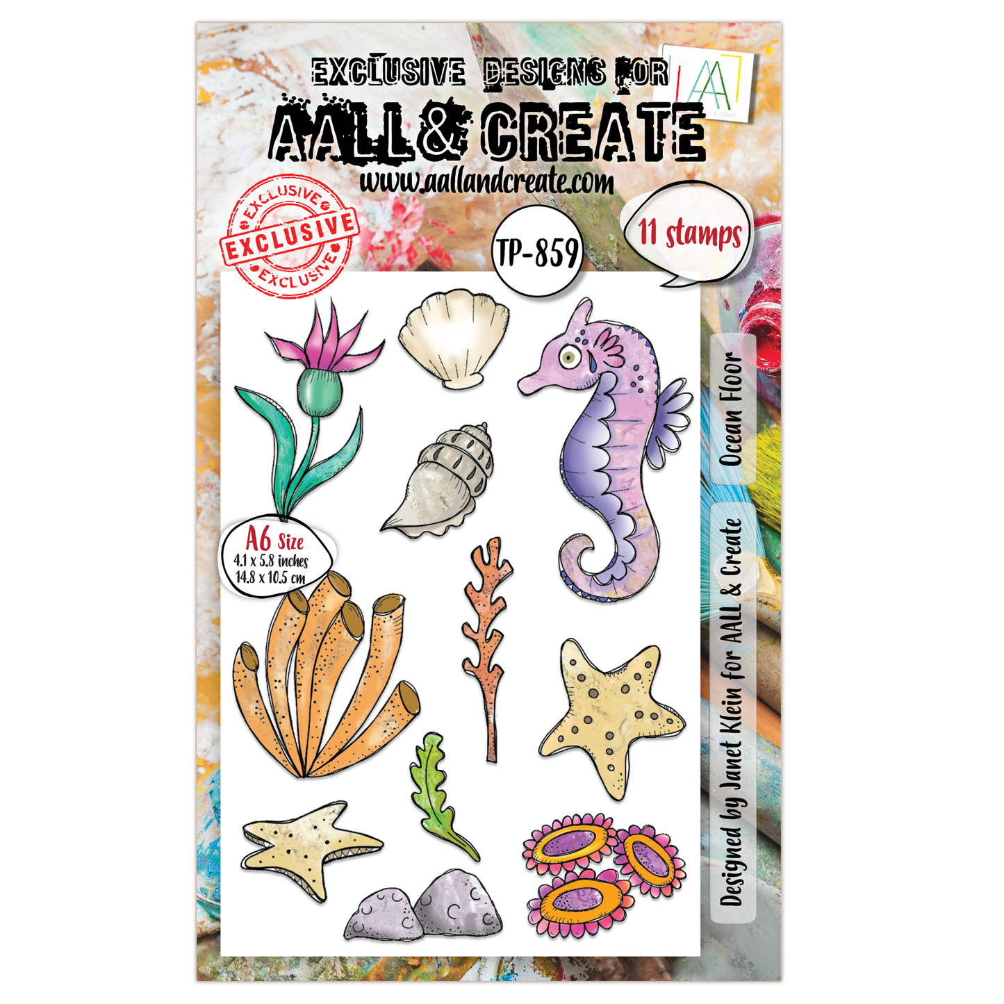 TP-859 - A6 Clear Stamp Set - Ocean Floor