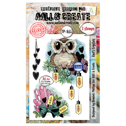 TP-865 - A6 Clear Stamp Set - Owl's Crystals