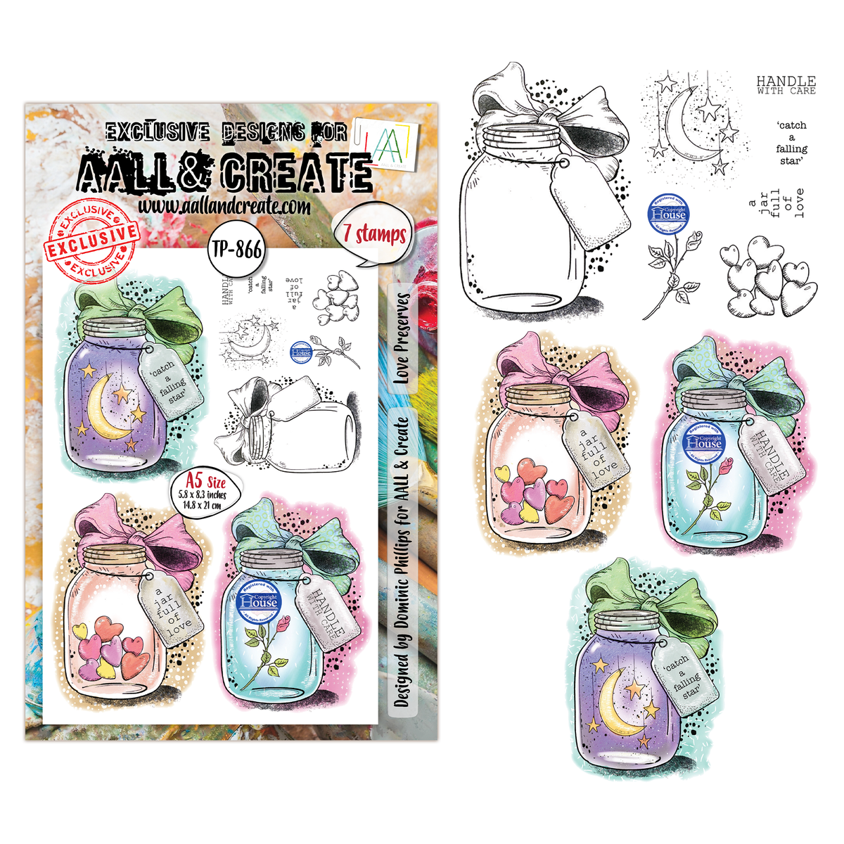 TP-866 - A5 Clear Stamp Set - Love Preserves