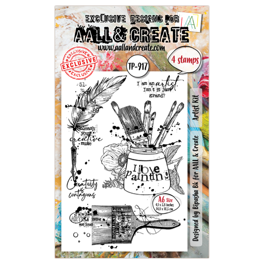 #917 - A6 Clear Stamp Set - Artist Kit