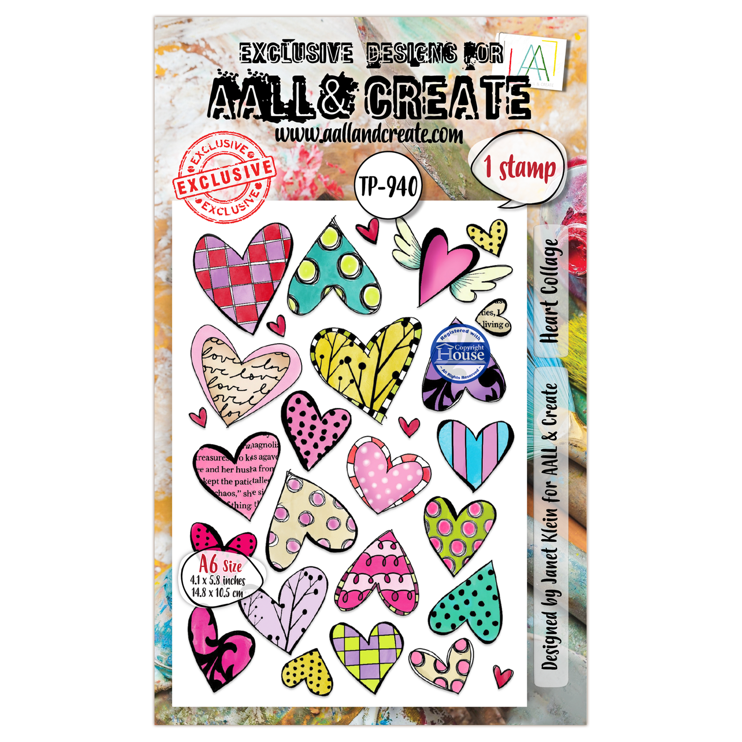 TP-940 - A6 Stamp Set - Heart Collage