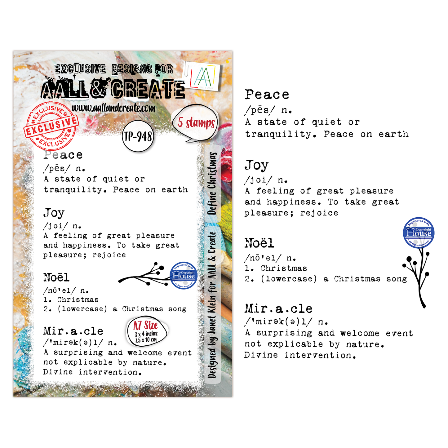 TP-948 - A7 Stamp Set - Define Christmas