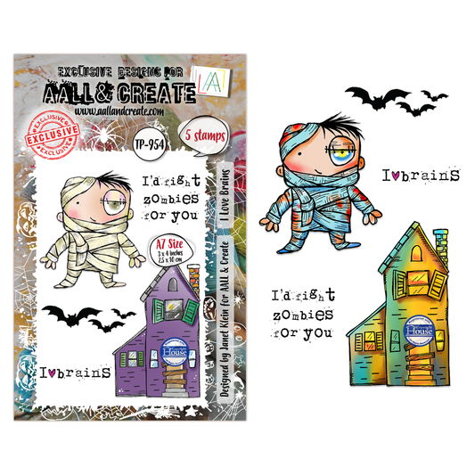 TP-954 - A7 Stamp Set - I Love Brains