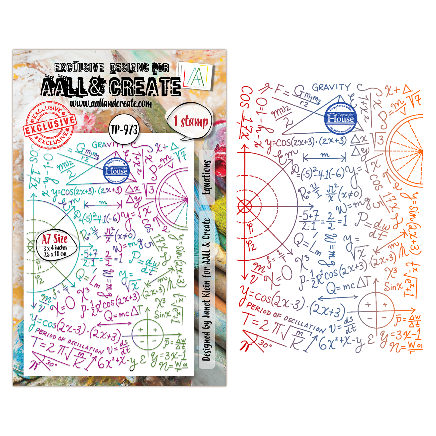 TP-973 - A7 Stamp Set - Equations