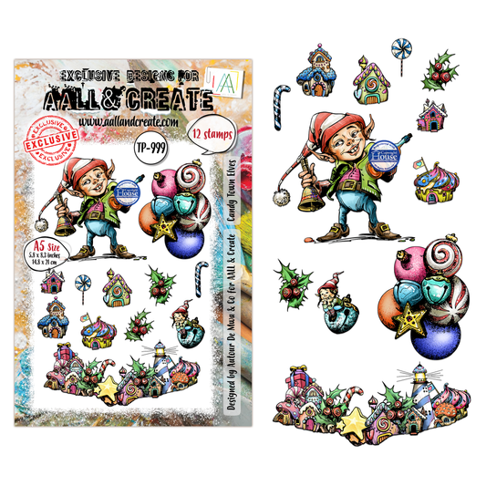TP-999 - A5 Stamp Set - Candy Town Elves