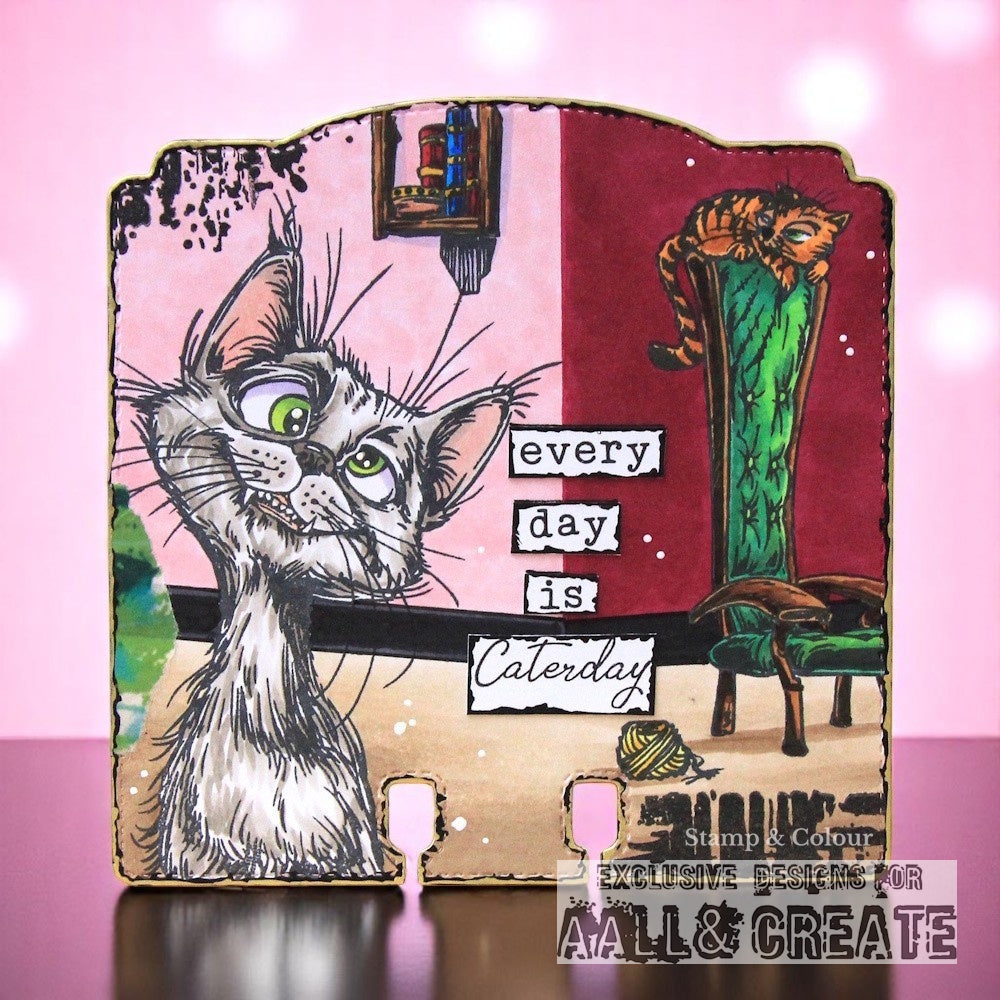 #477 - A7 Clear Stamp Set - Caterday