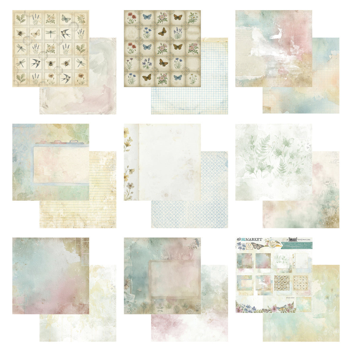 49 And Market The Quiet Observer 12x12 Inch Collection Pack by Arthouse Whimsy