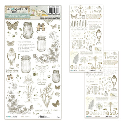 49 And Market The Quiet Observer 6x12 Inch Essential Rub-on Transfer Set by Arthouse Whimsy