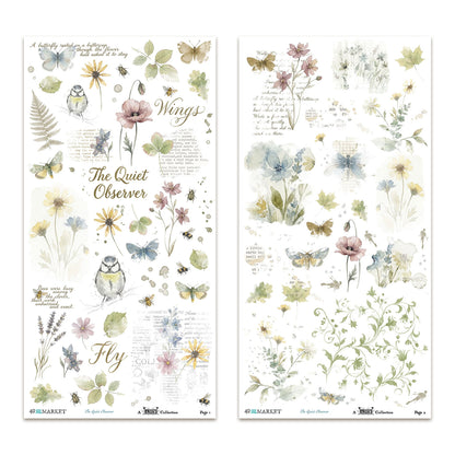 49 And Market The Quiet Observer 6x12 Inch Blendable Rub-on Transfer Set by Arthouse Whimsy