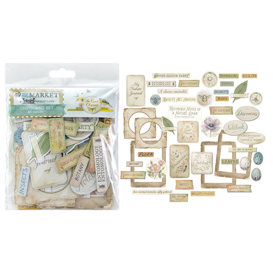 49 And Market The Quiet Observer Chipboard Set by Arthouse Whimsy