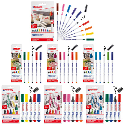 Edding Textile Pen Set Colour Bundle