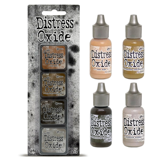 Ranger Tim Holtz Distress® Mini Oxide Ink Pads Kit #18 with Reinkers