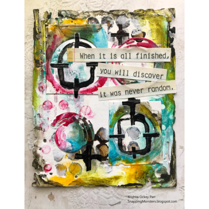 Stampers Anonymous Tim Holtz Clear Stamps and Stencil Silhouette Birds, Stitches, Dotted and Dashes