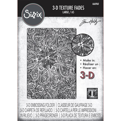 Sizzix 3-D Texture Fades Embossing Folder Engraved Large/A5 by Tim Holtz - Ships from 15th October