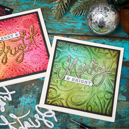 Sizzix 3-D Texture Fades Embossing Folder Bundle by Tim Holtz - Engraved & Kaleidoscope - Ships from 15th October