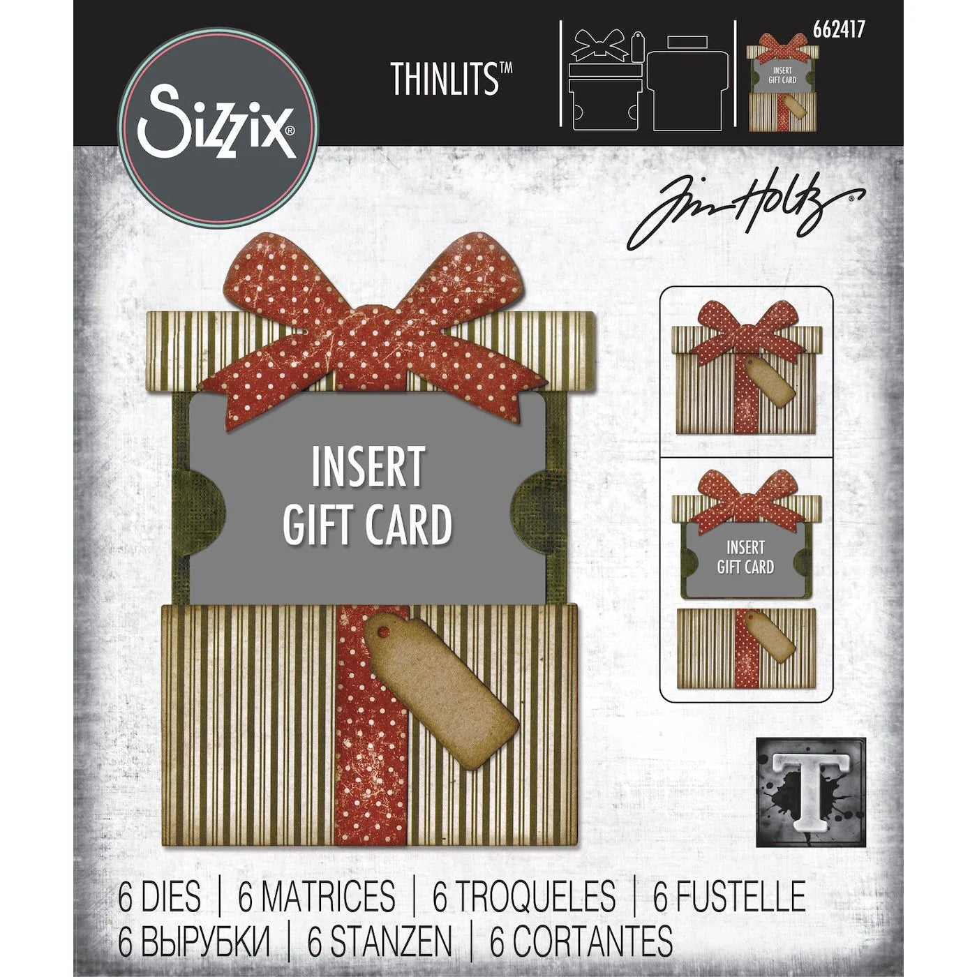 Sizzix Thinlits Die Set 6PK Gift Card Package by Tim Holtz - Ships from 15th October