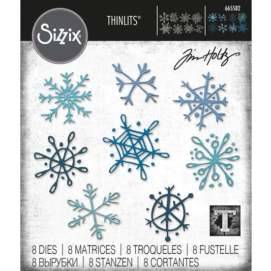 Sizzix Thinlits Die Set 8PK - Scribbly Snowflakes by Tim Holtz - Ships from 15th October